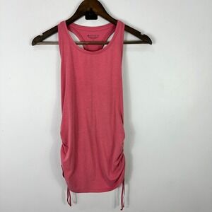 Athleta‎ Tank Top Womens S Pink Ruched Drawstring Yoga Gym Athleisure Festival